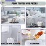 SANYGIENE | Sac Poubelle Transparent 50l PE recyclé | Lot de 100 Sacs 50 Litres (2 Rouleaux de 50 Sacs) | Solide (14µ) - Etanche