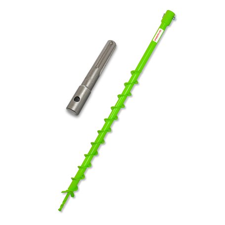 WERHE Perceuse de Terre avec Support SDS Max 40 mm Pointe de Foret Robuste Perceuse de pieux 40mm