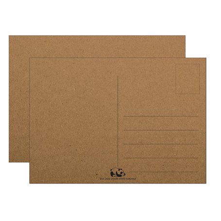 Lot de 50 cartes postales blanches en papier kraft – Aspect carton – Style : cartes postales vides à personnaliser.