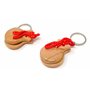 2 x naturel Porte-clés. mini châtaignettes. petit porte-clés instrument de musique. danse flamenco. petite. espagnol espagnol