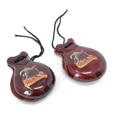 ESPAGNOL CASTANUELES EN BOIS NATUREL POUR ADULTES VERNISÉ avec vernis. Espagne Torro