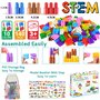 Kids Ensemble de 140 blocs de construction Jouets de construction - Jouets d'apprentissage STEM Ensemble d'apprentissage pour en