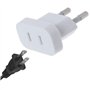 AERVEAL Tête d'adaptateur, Prise 4Mm Prise américaine vers Prise UE Chargeur de Voyage Adaptateur de Prise de Courant USA vers E