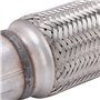 Flexible Pour Echappement, Tuyau flexible d'échappement tube d'échappement tressé 2,5 x 10 pouces pour voitures, véhicules tout-