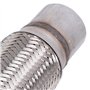 Flexible Pour Echappement, Tuyau flexible d'échappement tube d'échappement tressé 2,5 x 10 pouces pour voitures, véhicules tout-