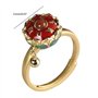 GUMEI Bouddhisme Lotus Bague rotative Bouddhiste tibétain Roue de prière Om Mantra Bague