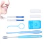 Kit de Soins Bucco-dentaires Orthodontiques pour Appareils Orthodontiques, Ensemble D'hygiène Portable avec Brosse Interdentaire