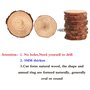 Liuer Tranches de Bois Naturel 60PCS Rondin Rondelle Rond en Bois Craft Wood kit Inachevé pour Les Arts l'artisanat Décorations 