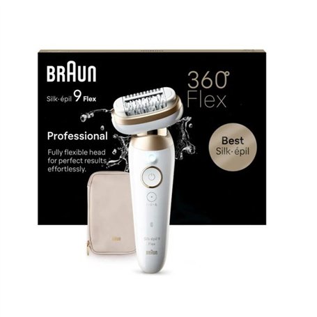 Épilateur - BRAUN - Silk Epil 9-011 3D - Tete flexible - Technologie Wet & Dry - 40 pincettes MicroGrip