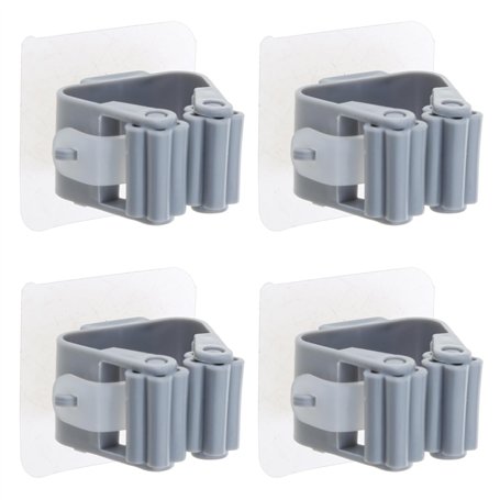 amangul Lot de 4 supports muraux pour balai à franges auto-adhésifs sans perçage
