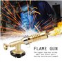 Kadimendium Chalumeau de Cuisine en Laiton Portable Professionnel Torche de Cuisson au Gaz Butane Torche Culinaire Soudage BBQ F