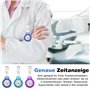 HOSPAOP Lot de 3 montres d'infirmière avec clip - Mouvement à quartz analogique - Montre à gousset - En silicone - Pour homme et