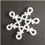 Lot de 100 mini crochets de gouttière en plastique noir et blanc avec clip en forme de S, crochets pour lumières extérieures pou