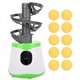 SOMK Robot D'entraînement de Tennis de Table, Lanceur de Balles de Ping Pong Automatique Abs Portable avec 10 Balles de Tennis d