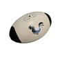 ALL SPORT VINTAGE - Ballon de Rugby en Cuir Vintage années 80 "Fier comme Un Coq- Cuir De Vachette - Cousu Main - Marque Françai