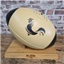 ALL SPORT VINTAGE - Ballon de Rugby en Cuir Vintage années 80 "Fier comme Un Coq- Cuir De Vachette - Cousu Main - Marque Françai