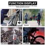 WASAGA Feu arrière pour vélo avec télécommande pour Alarme, Sonnerie de Sonnette et éclairage arrière COB, feu arrière étanche A