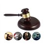 Sourcemall – Marteau et bloc en bois pour juge, avocat et vente aux enchères