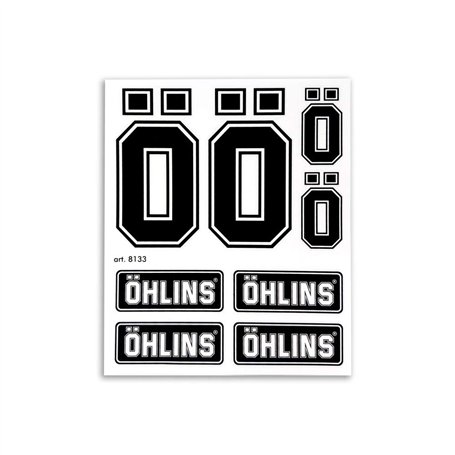 AMS 8133 Kit Autocollants Ohlins pour Sospensions Fourches Moto