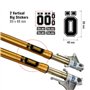 AMS 8133 Kit Autocollants Ohlins pour Sospensions Fourches Moto, 14 x 16 cm