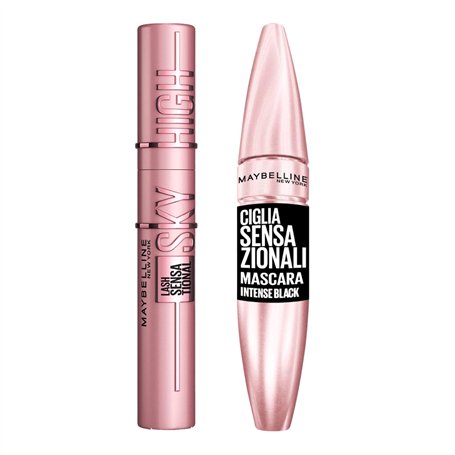 Maybelline New York Sky High Mascara Volumisant et Allongeante Couleur Noir + Mascara Cille Senstionnelles Volumisant Couleur In