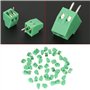 50Pcs 2 Pin 2.54mm Pas Plug-in Vis PCB, Vis Connecteur À Bornier à Souder, connecteur electronique, Plug-in Vis Circuit Imprimé 