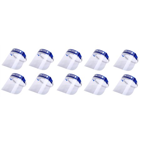 TEMPO DI SALDI Dix visières de protection intégrales en polycarbonate transparentes réglables