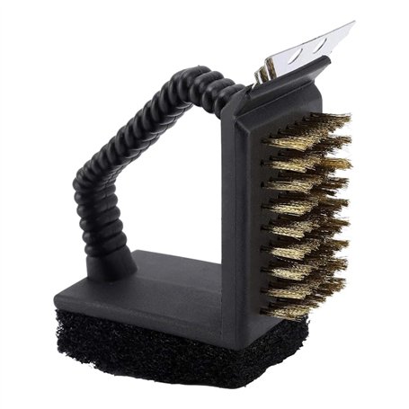 MasterCook Brosse à Barbecue 3 en 1 avec Poils en Acier