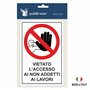 Panneau Signalisation Visité L'accessoire aux personnes non autorisées - Épaisseur en Aluminium Dibond 3 mm pour Utilisation Ext