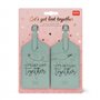 Legami - Étiquettes de bagages, Let's Get Lost Together, lot de 2 plaques signalétiques pour valise, accessoire de voyage aérien