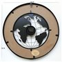 Rebecca Mobili Horloge Murale, Horloge Grande Ronde, Marron Noir, Design Rétro, pour Salon Cuisine - Diamètre de 50 cm x L 4,5 c