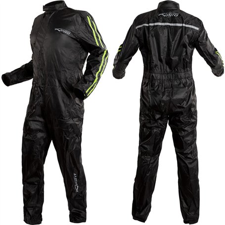 Moto Combinaison Doublure Reflechissant Motard Antipluie Nylon Etanche Fluo L