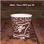 Lot de 200 verres en papier pour café 65 ml à emporter BrownCUP avec couvercle en papier, verres écologiques biodégradables jeta