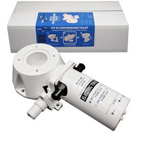 Navpower Kit de conversion pour WC universel 12 V – Kit de conversion WC manuel à électrique horrizontale – bateau caravane – Co
