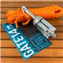 GATE14® Kit Mini Ancre grappin Pliable en Acier galvanisé 0,7 kg et Ligne d'amarrage