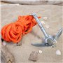 GATE14® Kit Mini Ancre grappin Pliable en Acier galvanisé 0,7 kg et Ligne d'amarrage