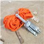 GATE14® Kit Mini Ancre grappin Pliable en Acier galvanisé 0,7 kg et Ligne d'amarrage