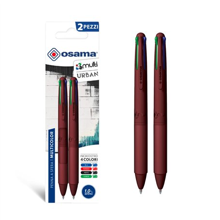 OSAMA 4 Multi Urban – Set de stylos colorés 4 couleurs