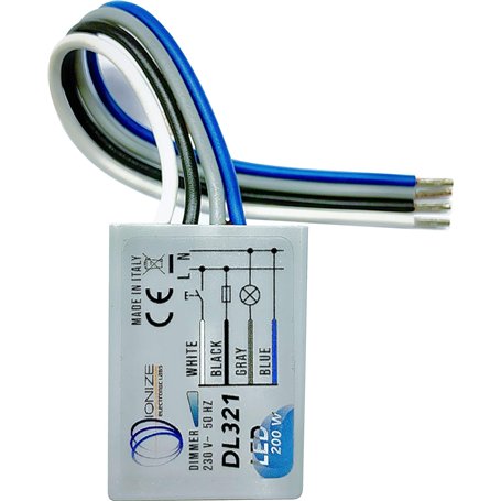 IONIZE DL321 Variateur 200 W LED encastrable à bouton 230 V