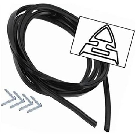 Joint universel Jpshop pour four - Silicone résistant aux hautes températures - 3 mètres - 4 crochets à tige d'angle de 90° - 2