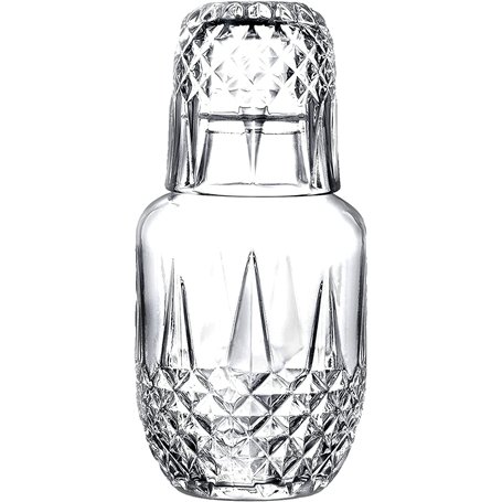 DUHALINE Audrey Crystal Ensemble carafe et verre de chevet en cristal avec pichet et gobelet