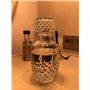 DUHALINE Audrey Crystal Ensemble carafe et verre de chevet en cristal avec pichet et gobelet, 2 pièces (525 ml)