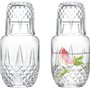 DUHALINE Audrey Crystal Ensemble carafe et verre de chevet en cristal avec pichet et gobelet, 2 pièces (525 ml)