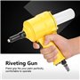 Riveteuse pneumatique 1/4 ", pistolet à Rivet professionnel à poignée pistolet 2.4/3.2/4.0/4.8mm, outil de rivetage pneumatique 