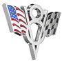 C-FUNN Métal V8 Drapeau Américain Moto Décoration Autocollants Voiture Emblème Badge Stickers
