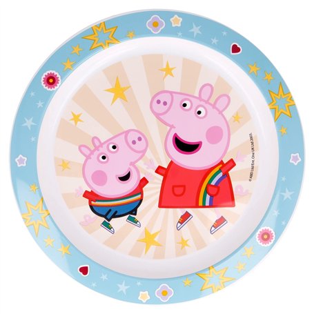 Stor Micro Assiette pour Enfants Peppa Pig Kindness Counts