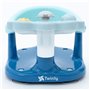 Twinly - Siège de bain pour bébé - Chaise de bain avec dossier - Barre de sécurité à ouverture et 4 grandes ventouses de sécurit