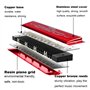 Harmonica Blues en Do Chromatique Orgue Majeur Diatonique avec 24 trous Harp Orgue à bouche avec étui pour Folk Jazz Pop pour ad
