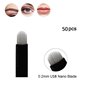 50 pièces Lame Microblading Aiguilles de Microblading U noires en 0.20mm 18U 16U Sourcils Permanent Aiguilles (18U-0.2mm)