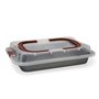 QUID SWEET GREY Moule à gâteau en acier avec couvercle 36 x 23 x 4